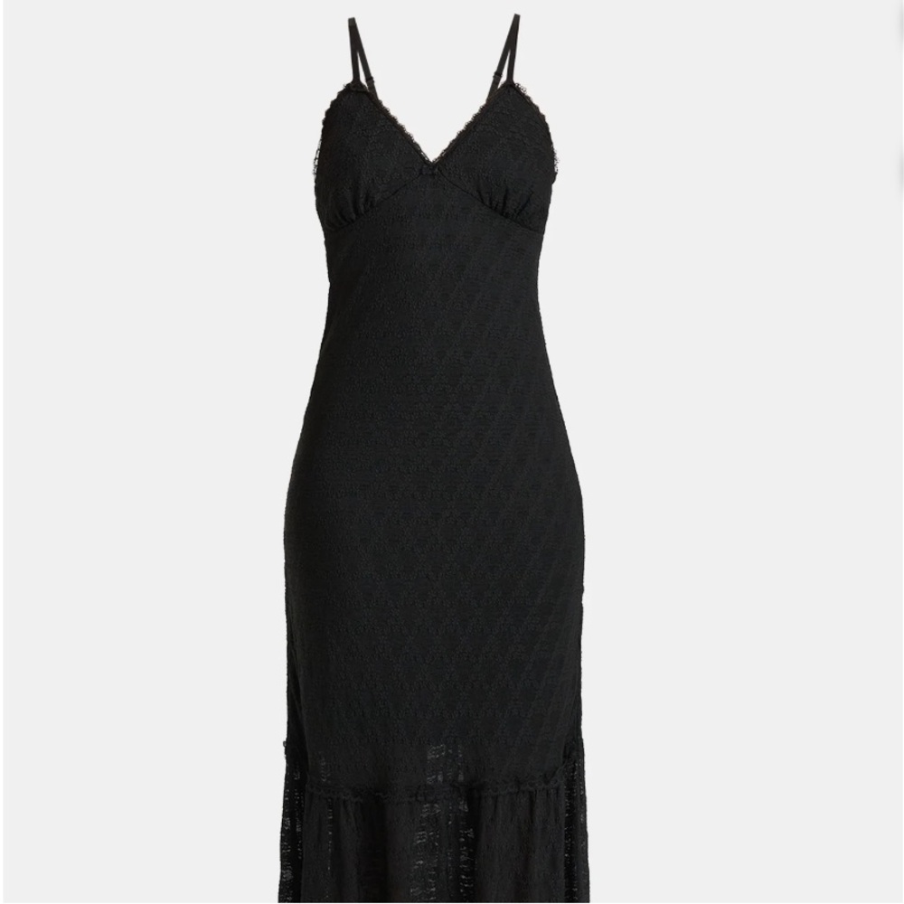 No Boundaries Women’s Triangle Maxi Dress with Lace Trim
